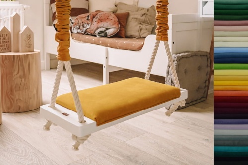 huśtawka domowa FUNQY SWING musztarda